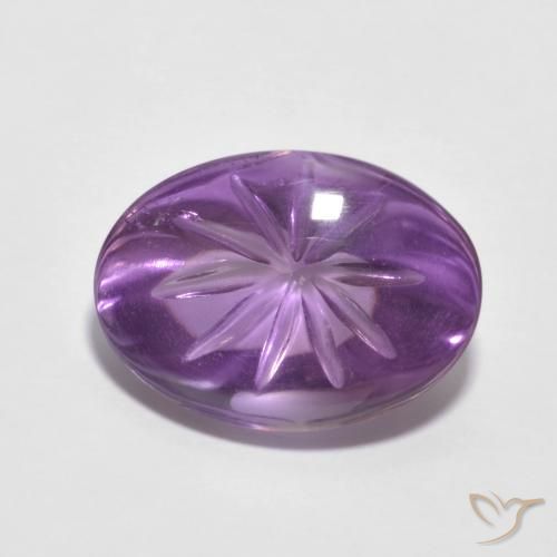 6.80ct Natürlicher Mittelviolett Amethyst, Oval, Transparent