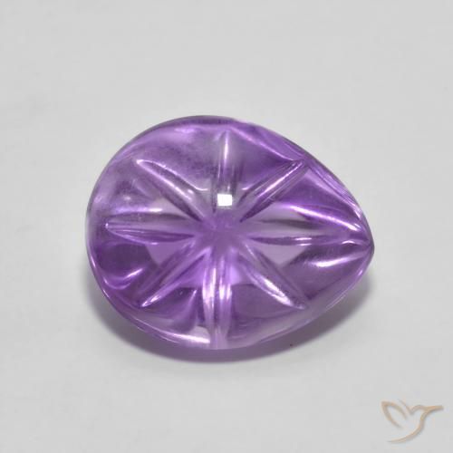 9,17 ctw natürlicher Mittelviolett Amethyst, Birnenform, Transparent