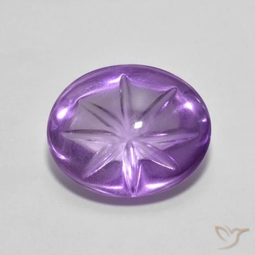4.11ct Natürlicher Mittelviolett Amethyst, Oval, Transparent