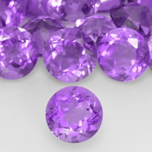 9,17 ctw natürlicher Lebhaftes Violett Amethyst, Rund Schliff, VS