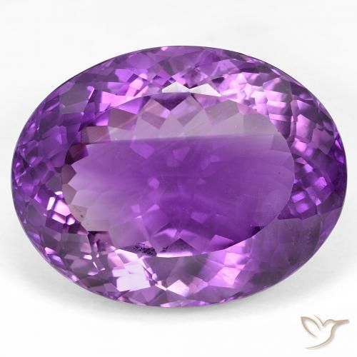 50.87ct Natürlicher Medium Dark-Violet Amethyst, Oval, VS