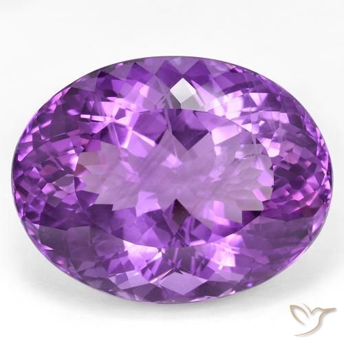 49.66ct Natürlicher Intensives Violett Amethyst, Oval, VS
