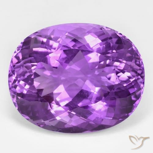 39.31ct Natürlicher Lebhaftes Violett Amethyst, Oval, VVS-VS