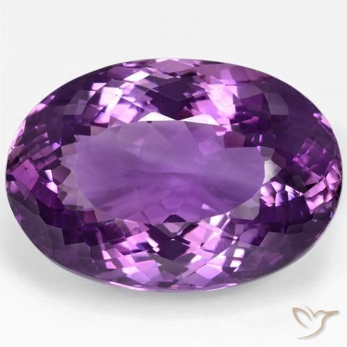100.83ct Natürlicher Mittel Violett-Rosa Amethyst, Oval, VVS