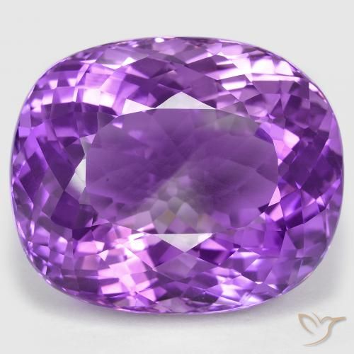 87.56ct Natürlicher Lebhaftes Violett Amethyst, Kissen, IF