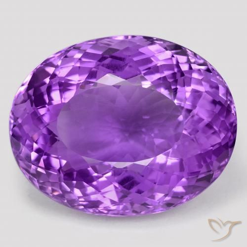 75.75ct Natürlicher Lebhaftes Violett Amethyst, Oval, VVS
