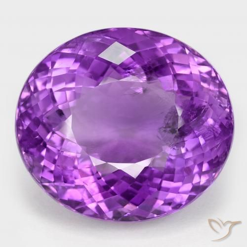 58.32ct Natürlicher Intensives Violett Amethyst, Oval, VS