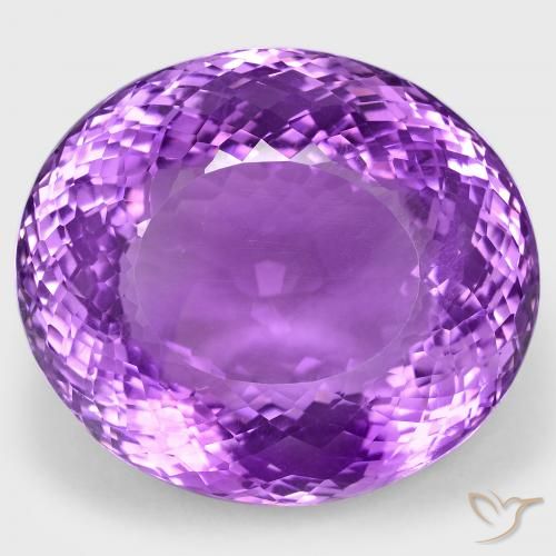 108.70ct Natürlicher Intensives Violett Amethyst, Oval, VS