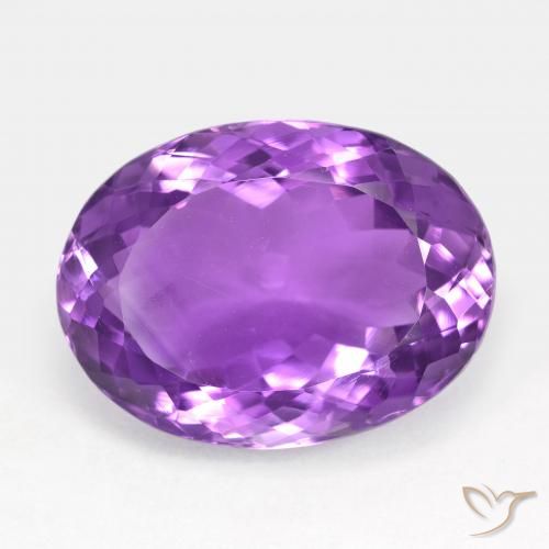 15.41ct Natürlicher Intensives Violett Amethyst, Oval, VS