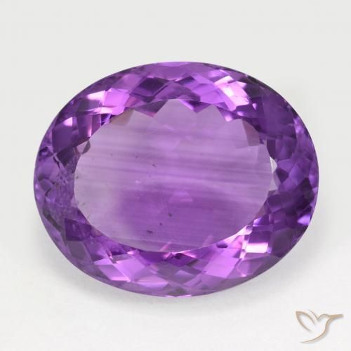 19.27ct Natürlicher Lebhaftes Violett Amethyst, Oval, VS