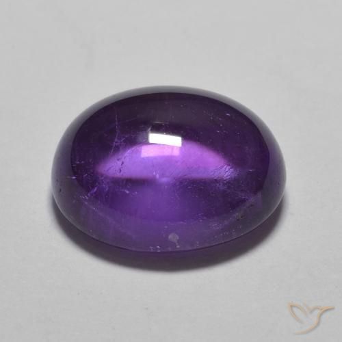 3,80 ctw natürlicher Intensives Violett Amethyst, Oval Schliff, Transparent