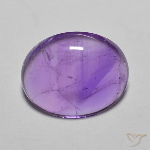 3.71ct Natürlicher Lebhaftes Violett Amethyst, Oval, Transparent