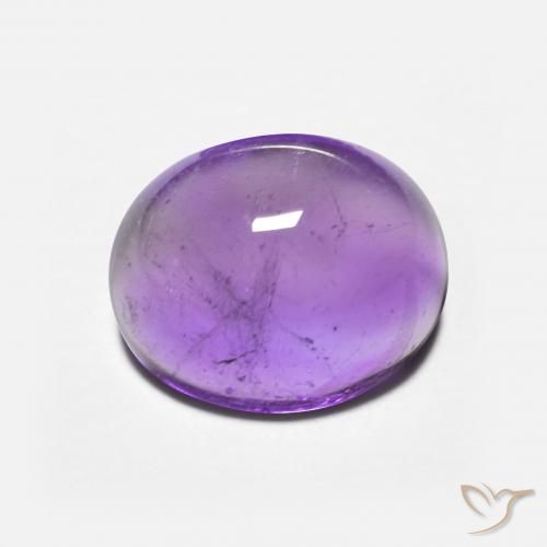 3.36ct Natürlicher Tiefviolettes Violett Amethyst, Oval, Transparent
