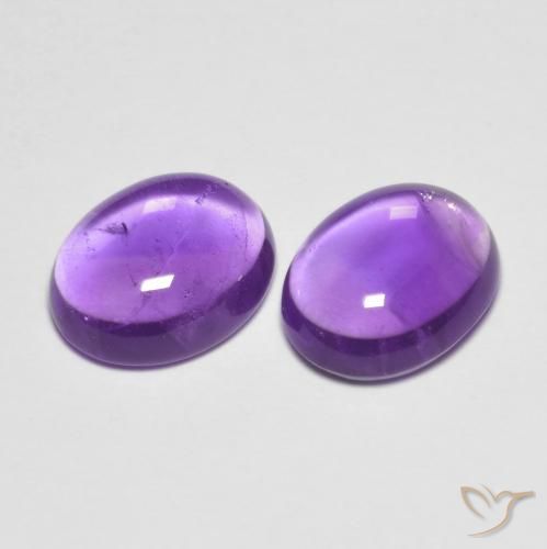6.84ctw Natürlicher Mittelviolettes Violett Amethyst, Oval, Transparent