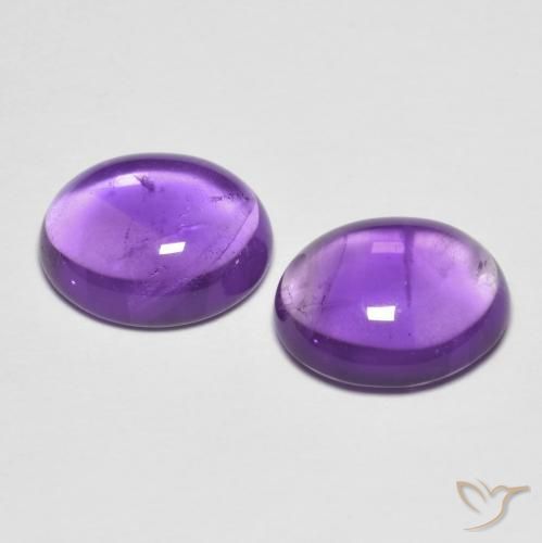 6.84 ct natürliche Mittelviolettes Violett Amethyst-Edelsteine, Oval, Transparent