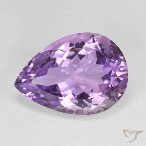 11.09ct Natürlicher Mittelrosa Violett Amethyst, Birnenform, VVS-VS