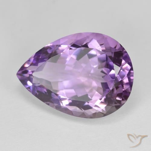 9,17 ctw natürlicher Mittelrosa Violett Amethyst, Birnenform, VVS-VS