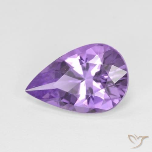 3.15ct Natürlicher Mittelviolett Amethyst, Birnenform, VVS