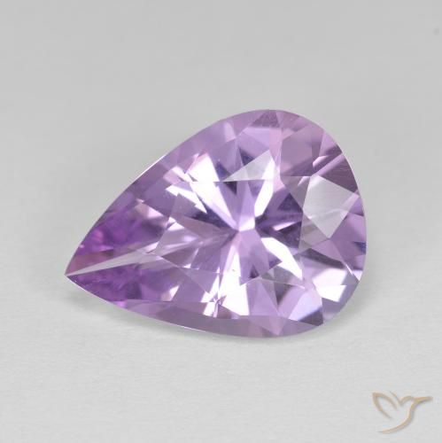 3.74ct Natürlicher Mittelviolett Amethyst, Birnenform, VVS