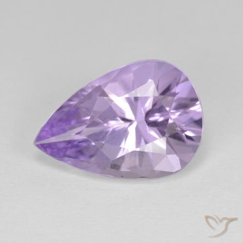 4.17ct Natürlicher Hellrosa Violett Amethyst, Birnenform, VVS