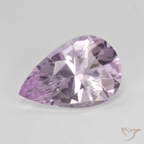 4.15ct Natürlicher Sehr helles rosa Violett Amethyst, Birnenform, VVS