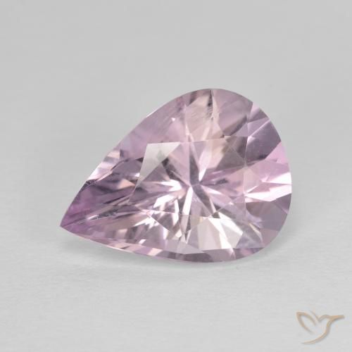2.64ct Natürlicher Helles Grauviolett Amethyst, Birnenform, VVS