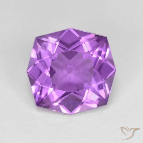 4.27ct Natürlicher Mittelviolettes Violett Amethyst, Fantasie, VVS