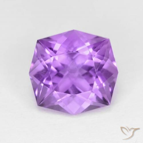 4.73ct Natürlicher Mittelviolettes Violett Amethyst, Fantasie, VS