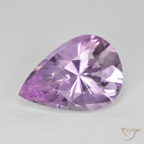 5.33ct Natürlicher Rosaig-violett Amethyst, Birnenform, VVS