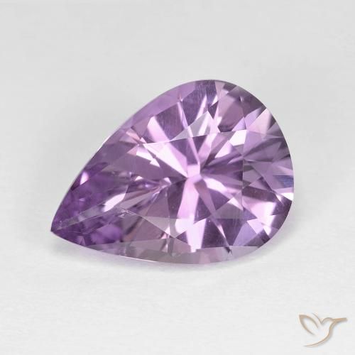 4.03ct Natürlicher Rosaig-violett Amethyst, Birnenform, VVS
