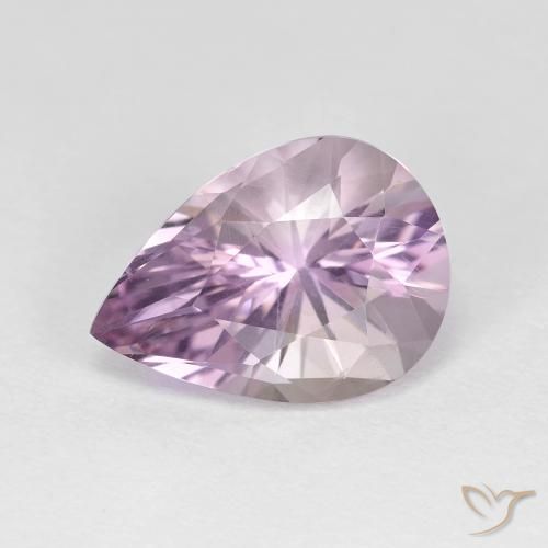 3.20ct Natürlicher Hellrosa-Violett Amethyst, Birnenform, VVS