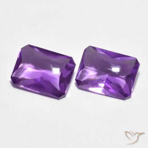 2.54 ct natürliche Medium Dark-Violet Amethyst-Edelsteine, Oktagonschliff, Transparent