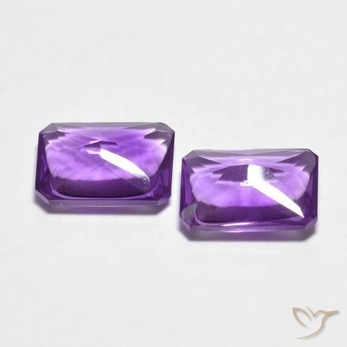 2.54 ct natürliche Medium Dark-Violet Amethyst-Edelsteine, Oktagonschliff, Transparent