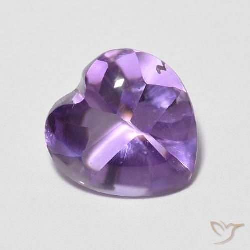 1.93ct Natürlicher Lebhaftes Violett Amethyst, Herz, Transparent