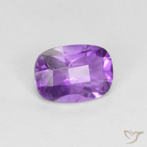 0.81ct Natürlicher Lebhaftes Violett Amethyst, Kissen, VVS-VS