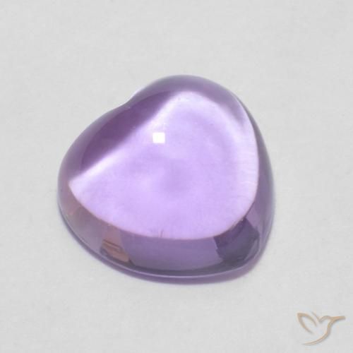 0.88ct Natürlicher Medium Light-Violet Amethyst, Herz, Transparent