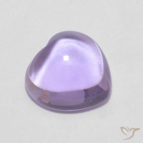 0.86ct Natürlicher hellviolett Amethyst, Herz, Transparent