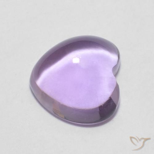 0.86ct Natürlicher hellviolett Amethyst, Herz, Transparent