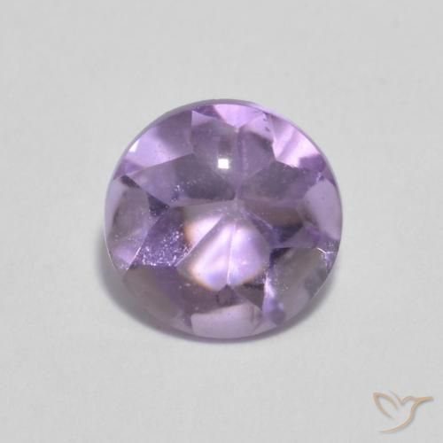0.84ct Natürlicher hellviolett Amethyst, Runden, Transparent