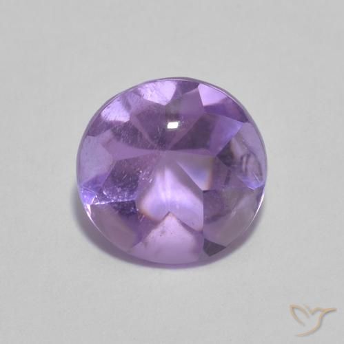 1.33ct Natürlicher Mittelviolett Amethyst, Runden, Transparent