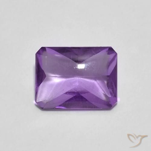 1.35ct Natürlicher Intensives Violett Amethyst, Smaragdschliff, Transparent