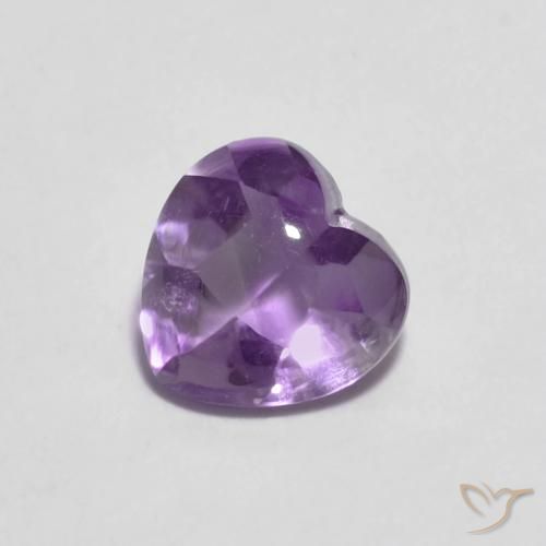 0.88ct Natürlicher Iris Violett Amethyst, Herz, Transparent
