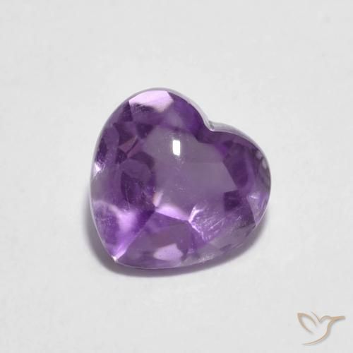 0.92ct Natürlicher Mittelviolett Amethyst, Herz, Transparent