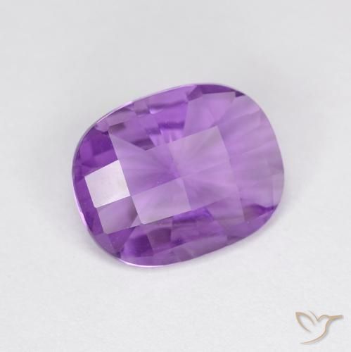 2.22ct Natürlicher Mittelviolettes Violett Amethyst, Kissen, VVS