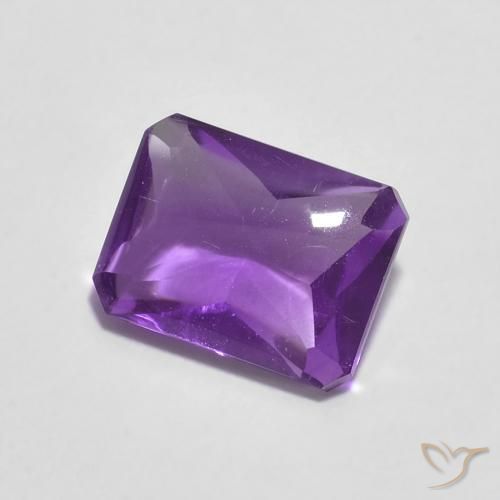 9,17 ctw natürlicher Medium Dark-Violet Amethyst, Oktagonschliff, Transparent
