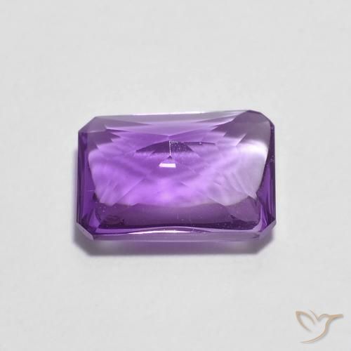 9,17 ctw natürlicher Medium Dark-Violet Amethyst, Oktagonschliff, Transparent