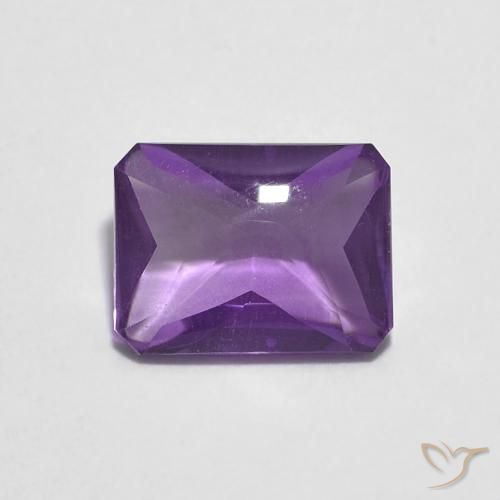 1.39ct Natürlicher Rosaig-violett Amethyst, Smaragdschliff, Transparent