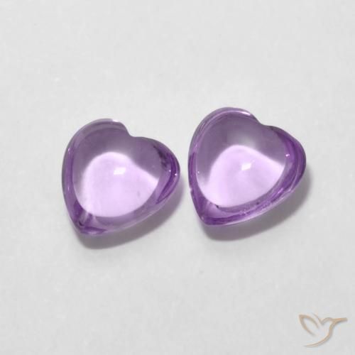 1.66 ct natürliche Mittelrosa Violett Amethyst-Edelsteine, Herz, Transparent