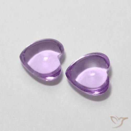 1.66 ct natürliche Mittelrosa Violett Amethyst-Edelsteine, Herz, Transparent