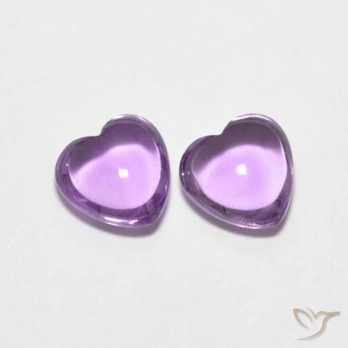 1.62ctw Natürlicher Rosaig-violett Amethyst, Herz, Transparent